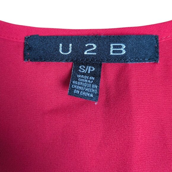 U2B Red Flowy Summer Tank Top with Buttons Women Size S - Picture 8 of 8